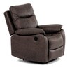 Relaxační křeslo, elektrické bezdrátové ovládání, hnědá, látka vintage, TV-4094 BR3