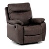 Relaxační křeslo, elektrické bezdrátové ovládání, hnědá, látka vintage, TV-4094 BR3
