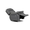 Polohovací křeslo, elektrické zabudované ovládání, šedá, ekokůže, TV-4119 GREY
