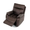 Relaxační křeslo, elektrické bezdrátové ovládání, hnědá, látka vintage, TV-4094 BR3