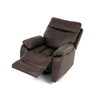 Relaxační křeslo, elektrické bezdrátové ovládání, hnědá, látka vintage, TV-4094 BR3