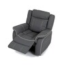 Polohovací křeslo, elektrické zabudované ovládání, šedá, ekokůže, TV-4119 GREY