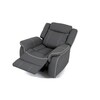 Polohovací křeslo, elektrické zabudované ovládání, šedá, ekokůže, TV-4119 GREY