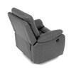 Relaxační křeslo, elektrické bezdrátové ovládání, šedá, látka vintage, TV-4094 GREY3