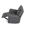 Polohovací křeslo, elektrické zabudované ovládání, šedá, ekokůže, TV-4119 GREY