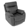 Relaxační křeslo, elektrické bezdrátové ovládání, šedá, látka vintage, TV-4094 GREY3