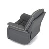 Polohovací křeslo, elektrické zabudované ovládání, šedá, ekokůže, TV-4119 GREY