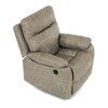 Relaxační křeslo, elektrické bezdrátové ovládání, béžová, látka vintage, TV-4094 LAN3