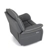 Polohovací křeslo, elektrické zabudované ovládání, šedá, ekokůže, TV-4119 GREY