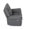 Polohovací křeslo, elektrické zabudované ovládání, šedá, ekokůže, TV-4119 GREY