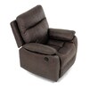 Relaxační křeslo, elektrické bezdrátové ovládání, hnědá, látka vintage, TV-4094 BR3