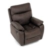 Relaxační křeslo, elektrické bezdrátové ovládání, hnědá, látka vintage, TV-4094 BR3