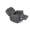 Polohovací křeslo, elektrické zabudované ovládání, šedá, ekokůže, TV-4119 GREY