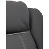 Polohovací křeslo, elektrické zabudované ovládání, šedá, ekokůže, TV-4119 GREY