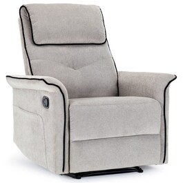 Relaxační křeslo, hnědá, látka, TV-7054 LAN2