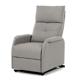 Polohovací křeslo, elektrické kabelové ovládání, krémová, látka, TV-5482 CRM2