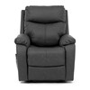 Polohovací křeslo, elektrické kabelové ovládání, šedá, látka vintage, TV-5874 GREY