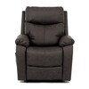 Polohovací křeslo, elektrické kabelové ovládání, hnědá, látka vintage, TV-5874 BR