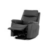 Polohovací křeslo, elektrické kabelové ovládání, šedá, látka vintage, TV-5874 GREY