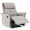 Relaxační křeslo, hnědá, látka, TV-7054 LAN2