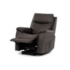Polohovací křeslo, elektrické kabelové ovládání, hnědá, látka vintage, TV-5874 BR
