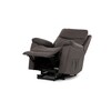 Polohovací křeslo, elektrické kabelové ovládání, hnědá, látka vintage, TV-5874 BR