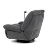 Polohovací křeslo, elektrické zabudované ovládání, šedá, látka, TV-7089 GREY2