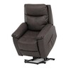 Polohovací křeslo, elektrické kabelové ovládání, hnědá, látka vintage, TV-5874 BR