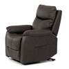 Polohovací křeslo, elektrické kabelové ovládání, hnědá, látka vintage, TV-5874 BR