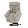 Polohovací křeslo, elektrické kabelové ovládání, béžová, látka, TV-7072 LAN2