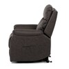 Polohovací křeslo, elektrické kabelové ovládání, hnědá, látka vintage, TV-5874 BR