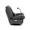 Polohovací křeslo, elektrické zabudované ovládání, šedá, látka, TV-7089 GREY2