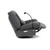 Polohovací křeslo, elektrické zabudované ovládání, šedá, látka, TV-7089 GREY2