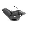 Polohovací křeslo, elektrické zabudované ovládání, šedá, látka, TV-7089 GREY2