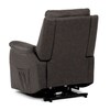 Polohovací křeslo, elektrické kabelové ovládání, hnědá, látka vintage, TV-5874 BR