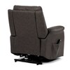 Polohovací křeslo, elektrické kabelové ovládání, hnědá, látka vintage, TV-5874 BR
