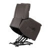 Polohovací křeslo, elektrické kabelové ovládání, hnědá, látka vintage, TV-5874 BR