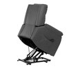 Polohovací křeslo, elektrické kabelové ovládání, šedá, látka vintage, TV-5874 GREY