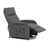 Polohovací křeslo, elektrické kabelové ovládání, šedá, látka, TV-5482 GREY2