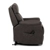 Polohovací křeslo, elektrické kabelové ovládání, hnědá, látka vintage, TV-5874 BR