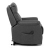 Polohovací křeslo, elektrické kabelové ovládání, šedá, látka vintage, TV-5874 GREY
