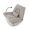 Polohovací křeslo, elektrické zabudované ovládání, béžová, látka, TV-7081 LAN2
