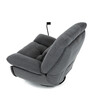 Polohovací křeslo, elektrické zabudované ovládání, šedá, látka, TV-7089 GREY2