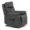 Polohovací křeslo, elektrické kabelové ovládání, šedá, látka vintage, TV-5874 GREY