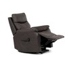 Polohovací křeslo, elektrické kabelové ovládání, hnědá, látka vintage, TV-5874 BR