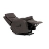 Polohovací křeslo, elektrické kabelové ovládání, hnědá, látka vintage, TV-5874 BR