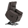 Polohovací křeslo, elektrické kabelové ovládání, hnědá, látka vintage, TV-5874 BR