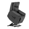 Polohovací křeslo, elektrické kabelové ovládání, šedá, látka vintage, TV-5874 GREY