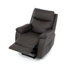 Polohovací křeslo, elektrické kabelové ovládání, hnědá, látka vintage, TV-5874 BR