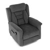 Polohovací křeslo, elektrické kabelové ovládání, šedá, látka, TV-7072 GREY2